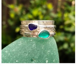 Sea Glass Ring - Joanna Thomson Jewellery, Peebles, Scotland