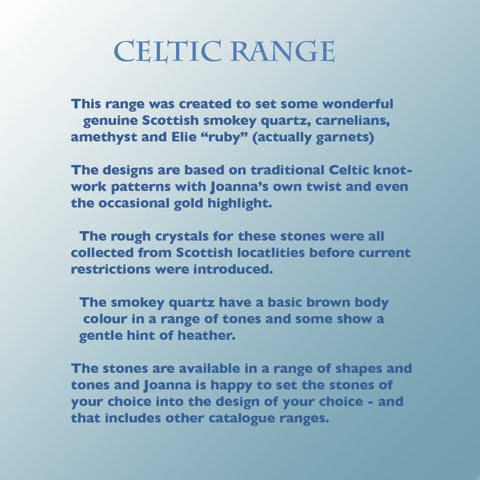 Joanna Thomson Jewellery - Intro page for Celtic Range