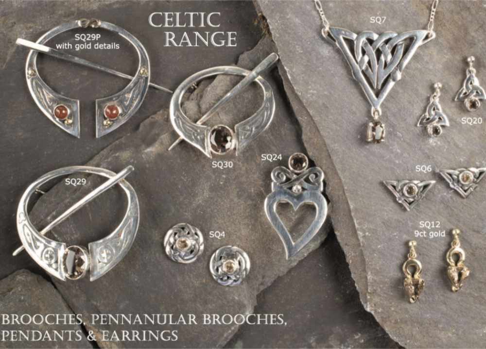 Joanna Thomson Jewellery - Celtic Range - Brooches, Pendants & Earrings